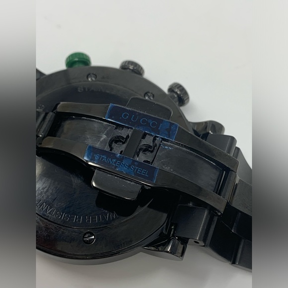 GUCCI G Chrono Black Guilloche Dial Men's Watch - Picture 11 of 13